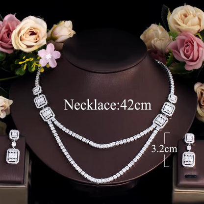 Double layer Diamanté set