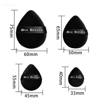 Velvet Drop shaped powder puff ( 4 in 1 set)
