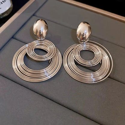 Double Circle Layered earrings