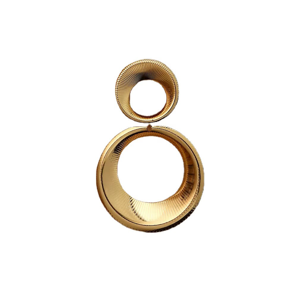 Double hoop stainless steel earring