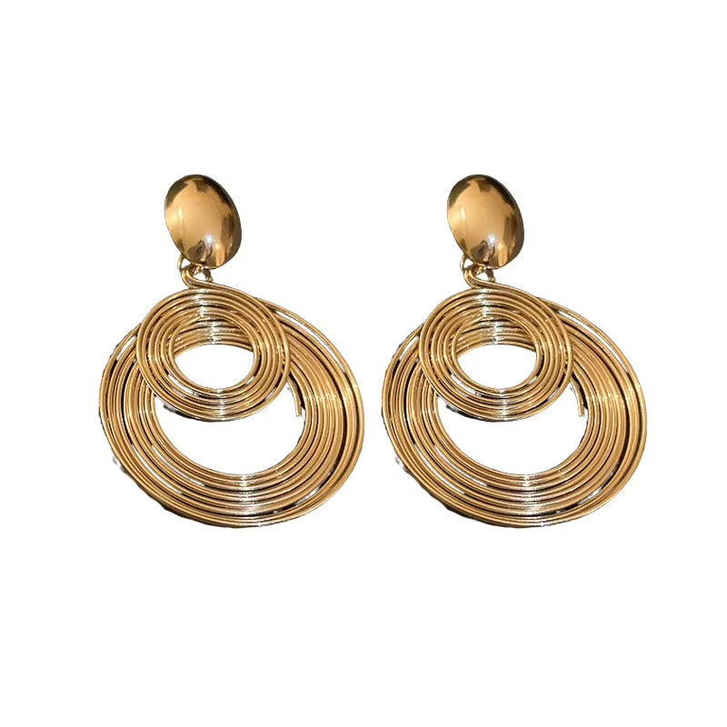 Double Circle Layered earrings