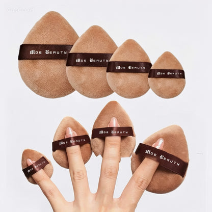 Velvet Drop shaped powder puff ( 4 in 1 set)