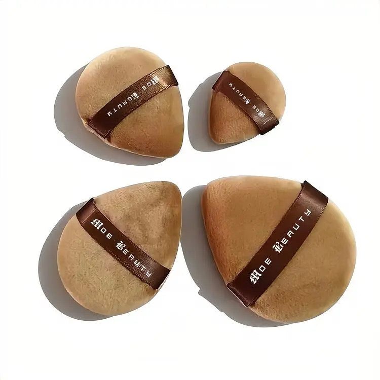 Velvet Drop shaped powder puff ( 4 in 1 set)