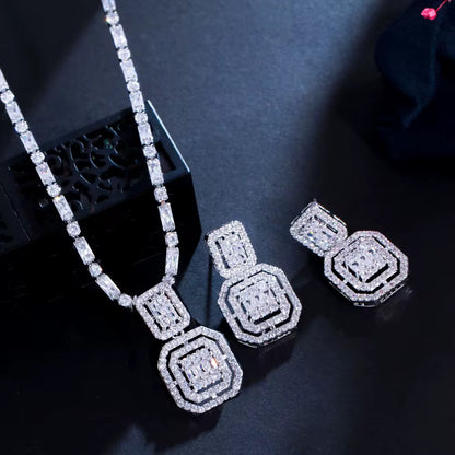 Diamanté Swarovski minimalist bridal set