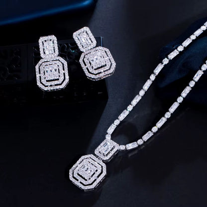 Diamanté Swarovski minimalist bridal set