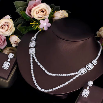 Double layer Diamanté set