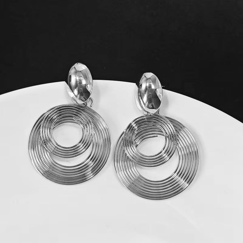 Double Circle Layered earrings